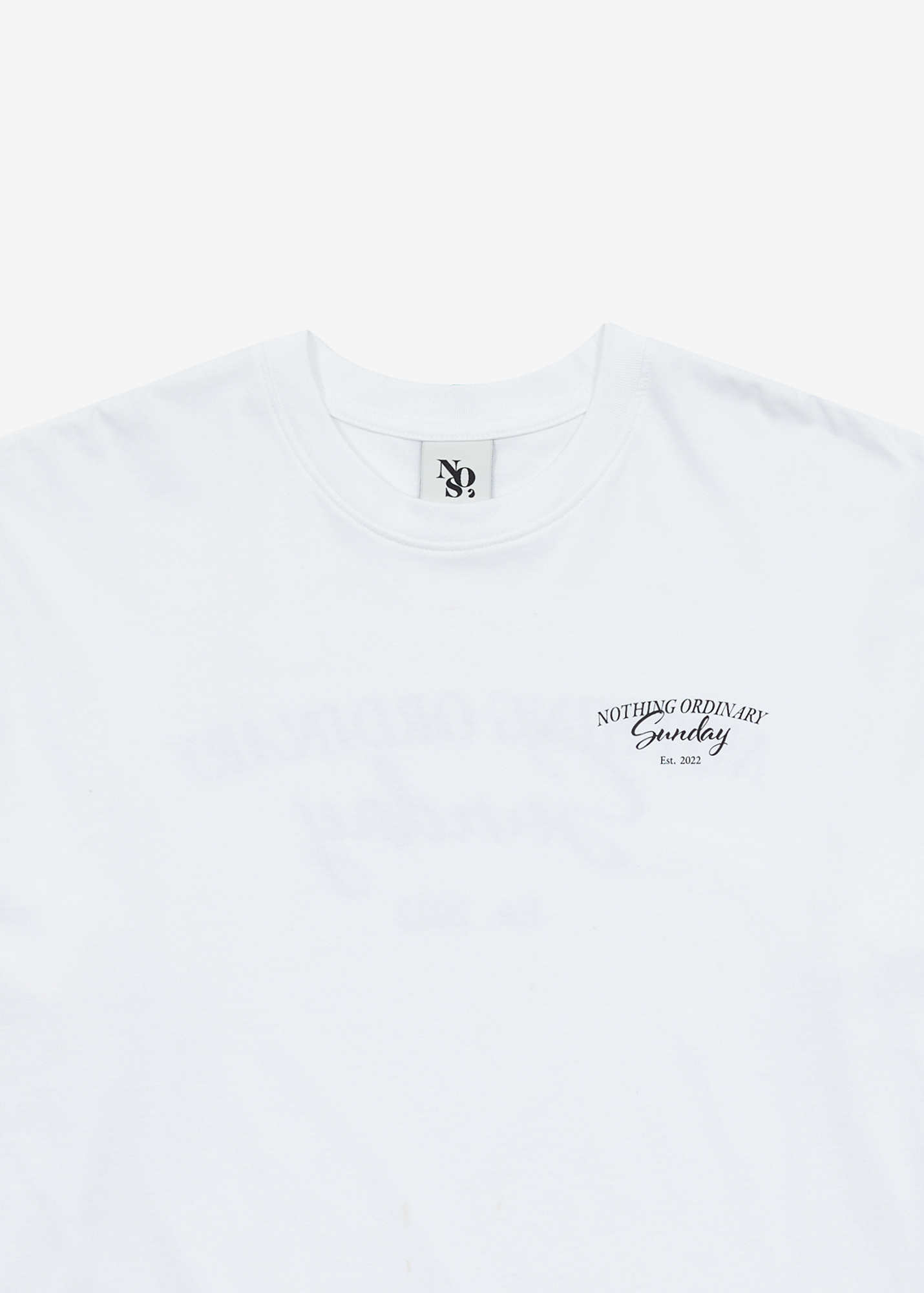 Sunday cursive graphic long sleeve T-shirt - White